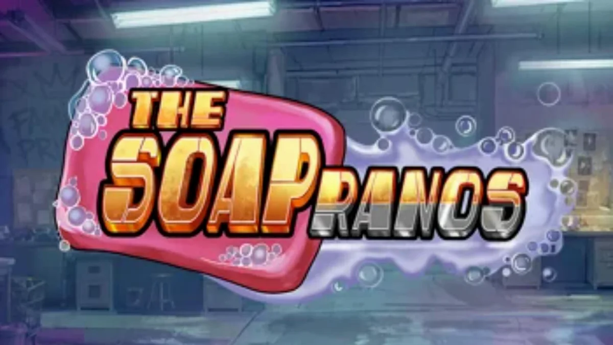 Tampilan visual slot The Soapranos dengan tema mafia dan binatu